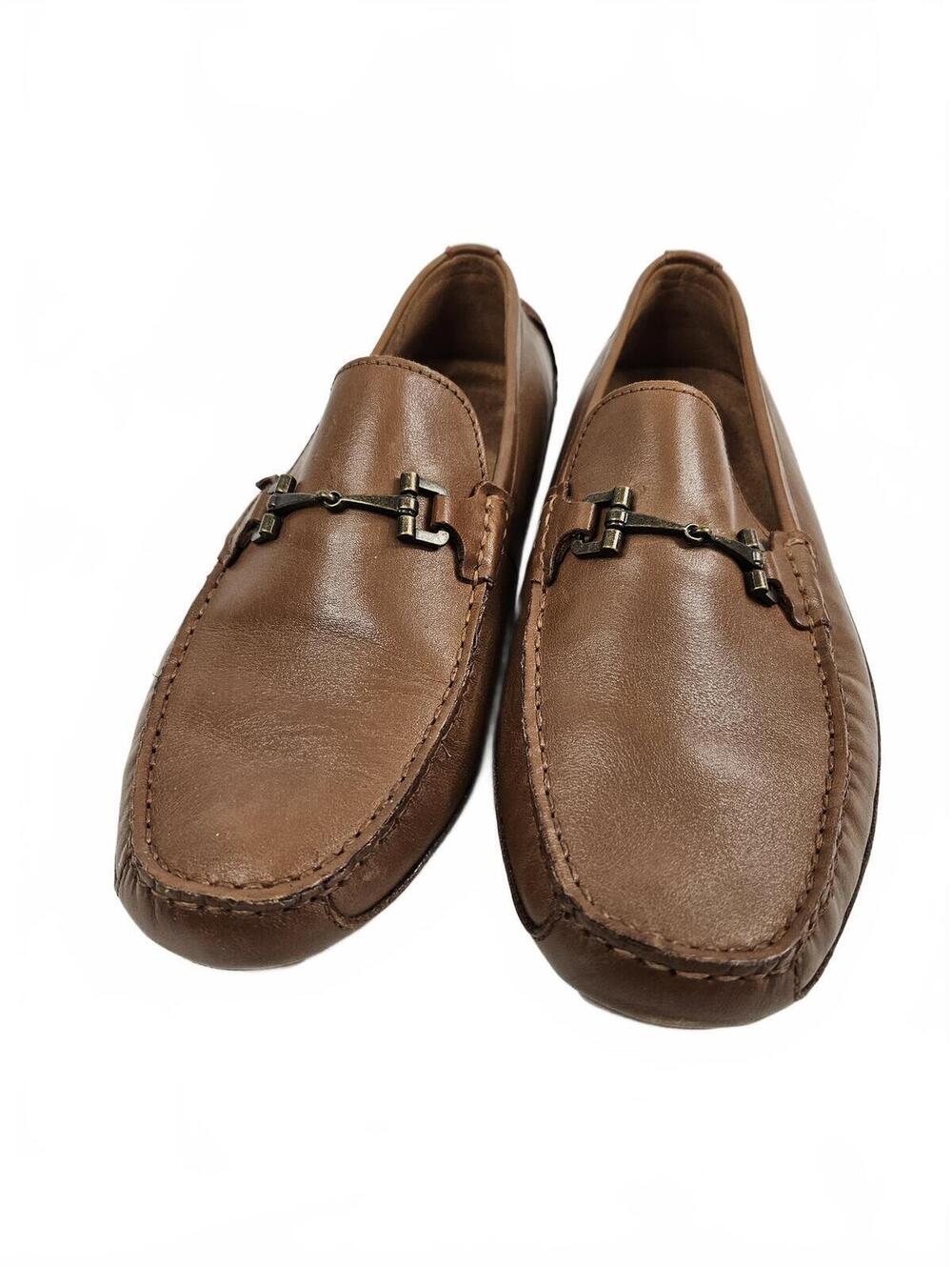 Cole Haan Men's Wyatt Driver Brown Leather Slip On Loafers Size 10M EUC